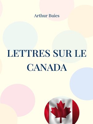 cover image of Lettres sur le Canada
